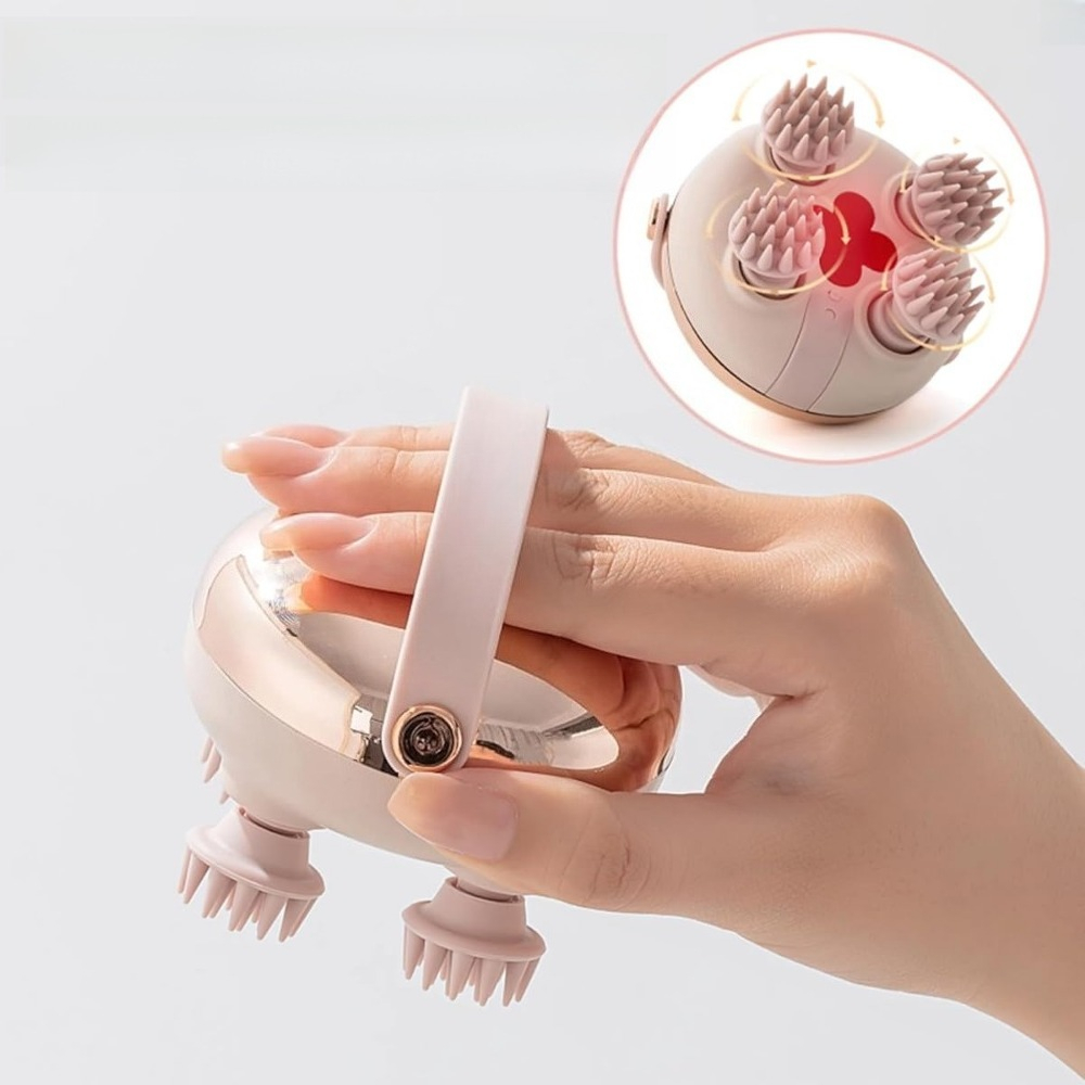 Rotatable Handheld Scalp Massager Lightweight Manual Neck Head Relax Tool Compact Massage Accessory For Home And Travel Use