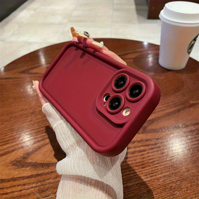 Solid Color Phone Case Compatible with iPhone X, 11, 12, 13, 14, 15 Pro Max Plus High-end Fashion Simple Style, Shockproof and Drop-resistant for Daily Use, Perfect Gift for Girlfriend or Boyfriend - Image 5