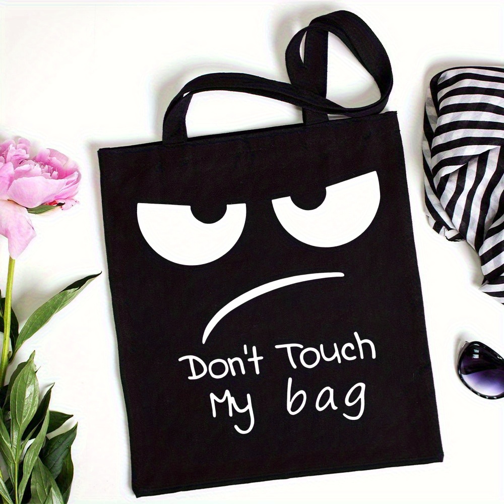 TEMU Black Tote Bag With " My Bag" - A Fun Unisex Design That's Durable For Shopping, The Beach, Gym, And Everyday Use - A Unique Gift Suggestion