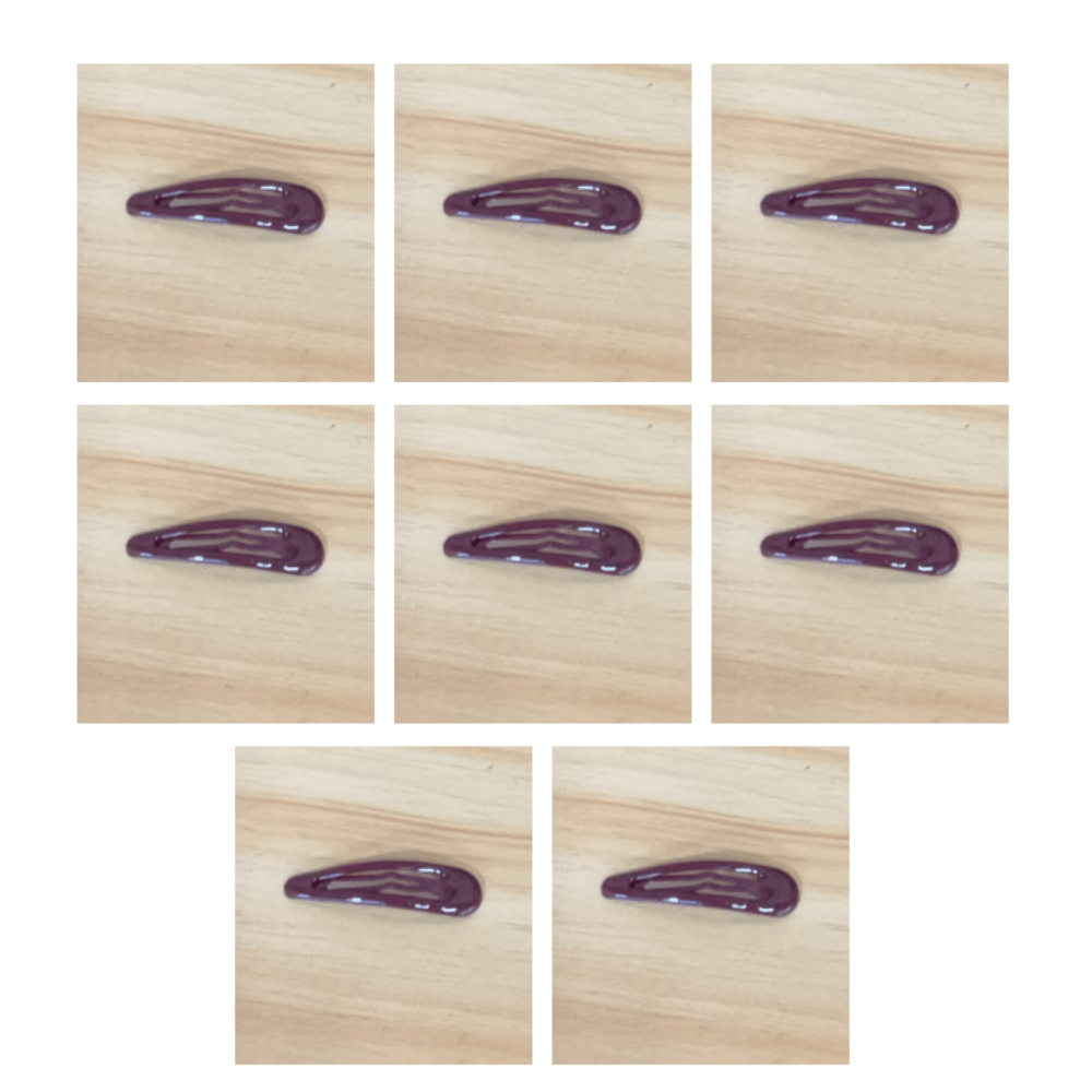 E-shop Set mit 8 Legierung Drop Snap Clips, stilvolle und bezaubernde einfarbige Haar-Verzierungen, modische Haarspangen für Neujahrsfeiern
