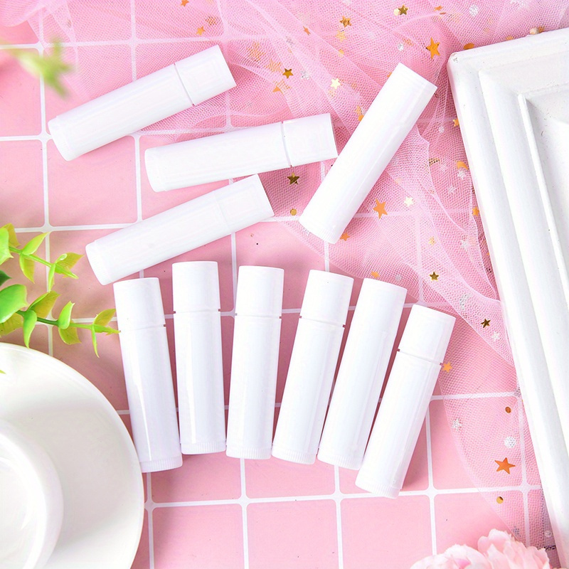 TEMU Set Of 10 Lipstick Tubes, Lip Balm Holders, Empty Cosmetic Jars, Travel Makeup Essentials, 5 Grams