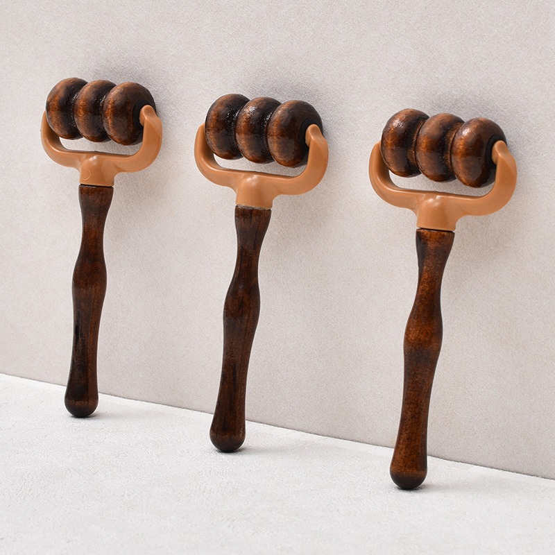 Rodillo de Masaje Manual - Rodillo Portátil para Masaje Muscular, Mejora la Circulación y para Cuello, Espalda, Hombros, Manos, Cabeza - Uso en Casa y Oficina, Post-Entrenamiento