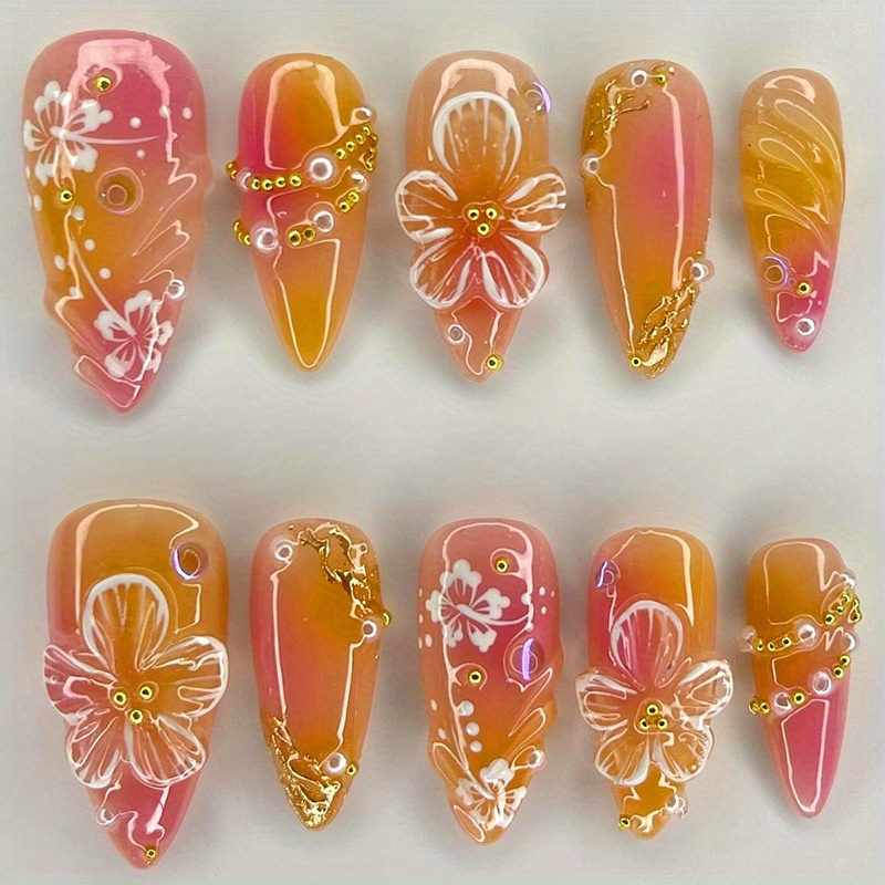 E-shop Minimalistische Linien-Nagelaufkleber mit Blumen-Design, abnehmbares Nagelkunstset, 24 Stück