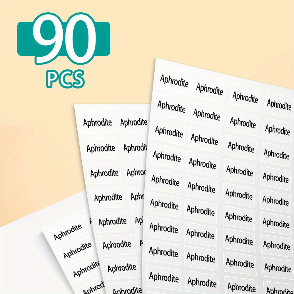 Customized Name Sticker Solid Color Label For Stationery Books Water Bottles Office Decor School Supplies Organization Classification Stickers 45-900pcs
