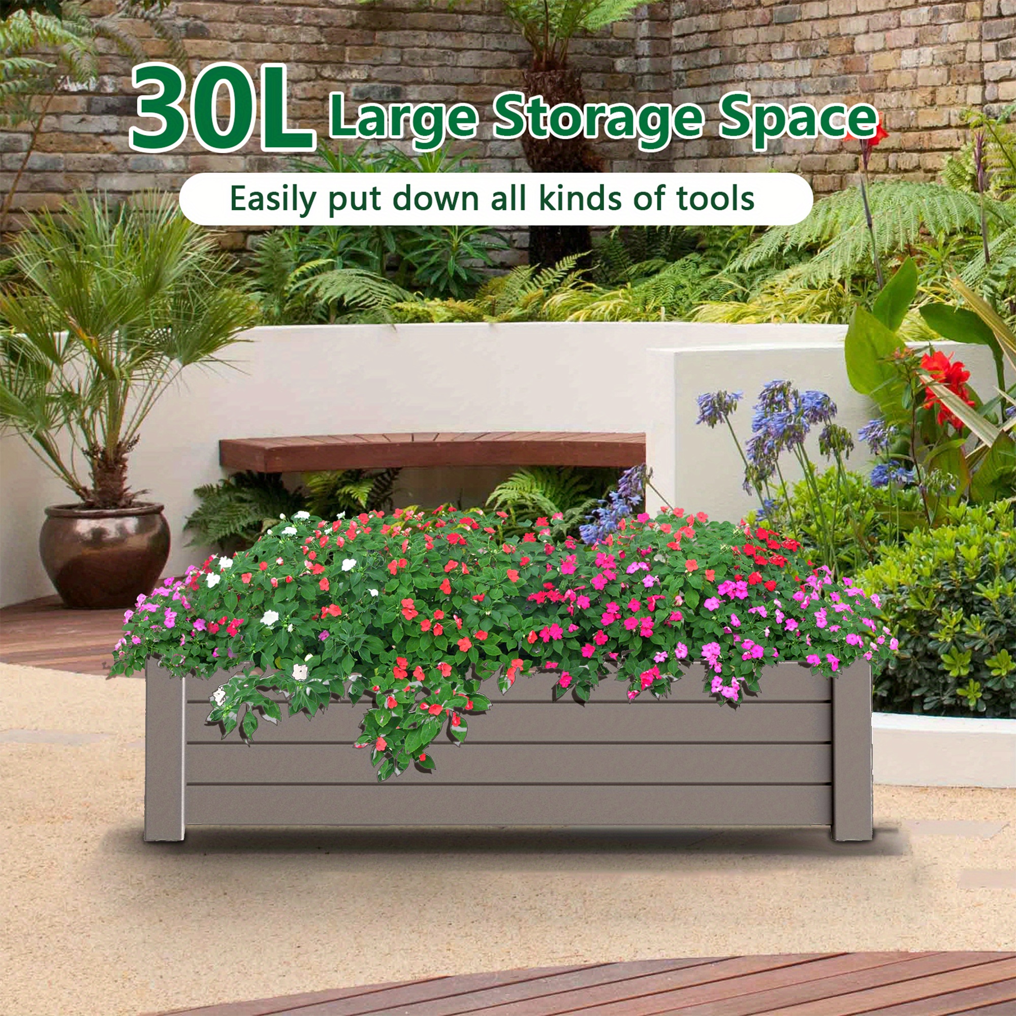 43 31inx17 72inx12 6in rectangular raised garden bed kit - Temu