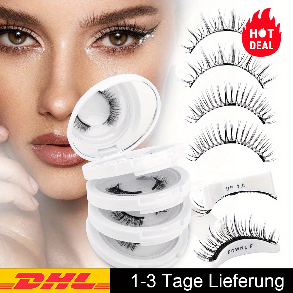 Zree Magnetic False Eyelashes Magnetic Eyelashes -one Box Glue-free False Eyelashes Box 4 Layers