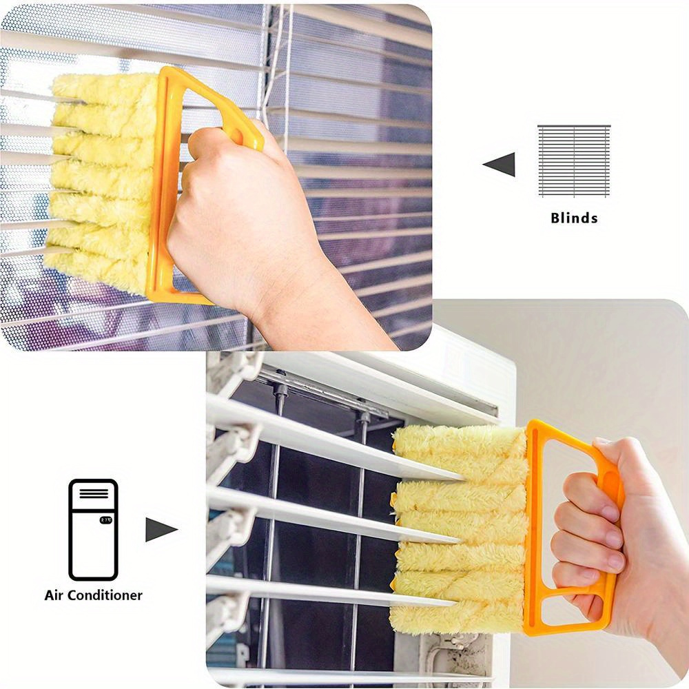 easy clean microfiber blind brush effortlessly dust   panels   ergonomic handle   polyester roller details 5