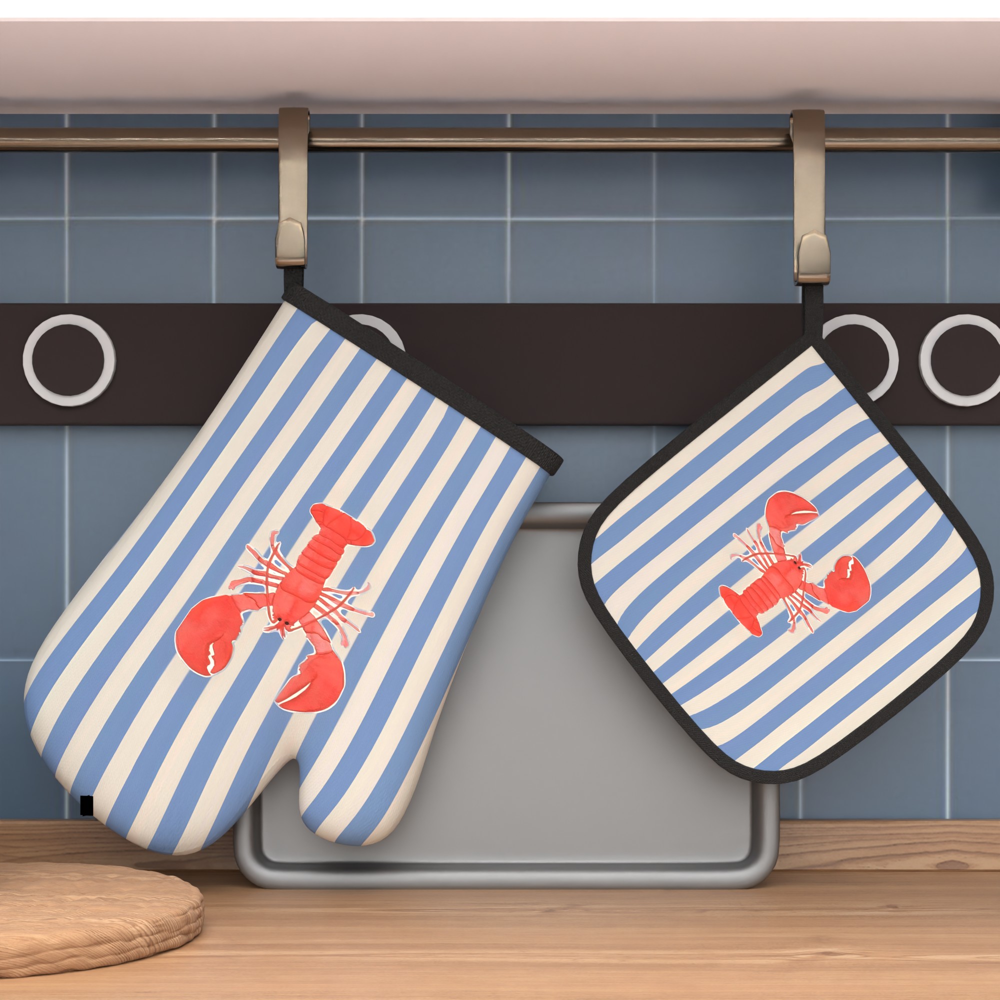 TEMU maniques de four, mesurant 10,6 pouces x 6,7 pouces, avec un design Life, et livrées avec un support pour plaque de cuisson. Parfaites pour la