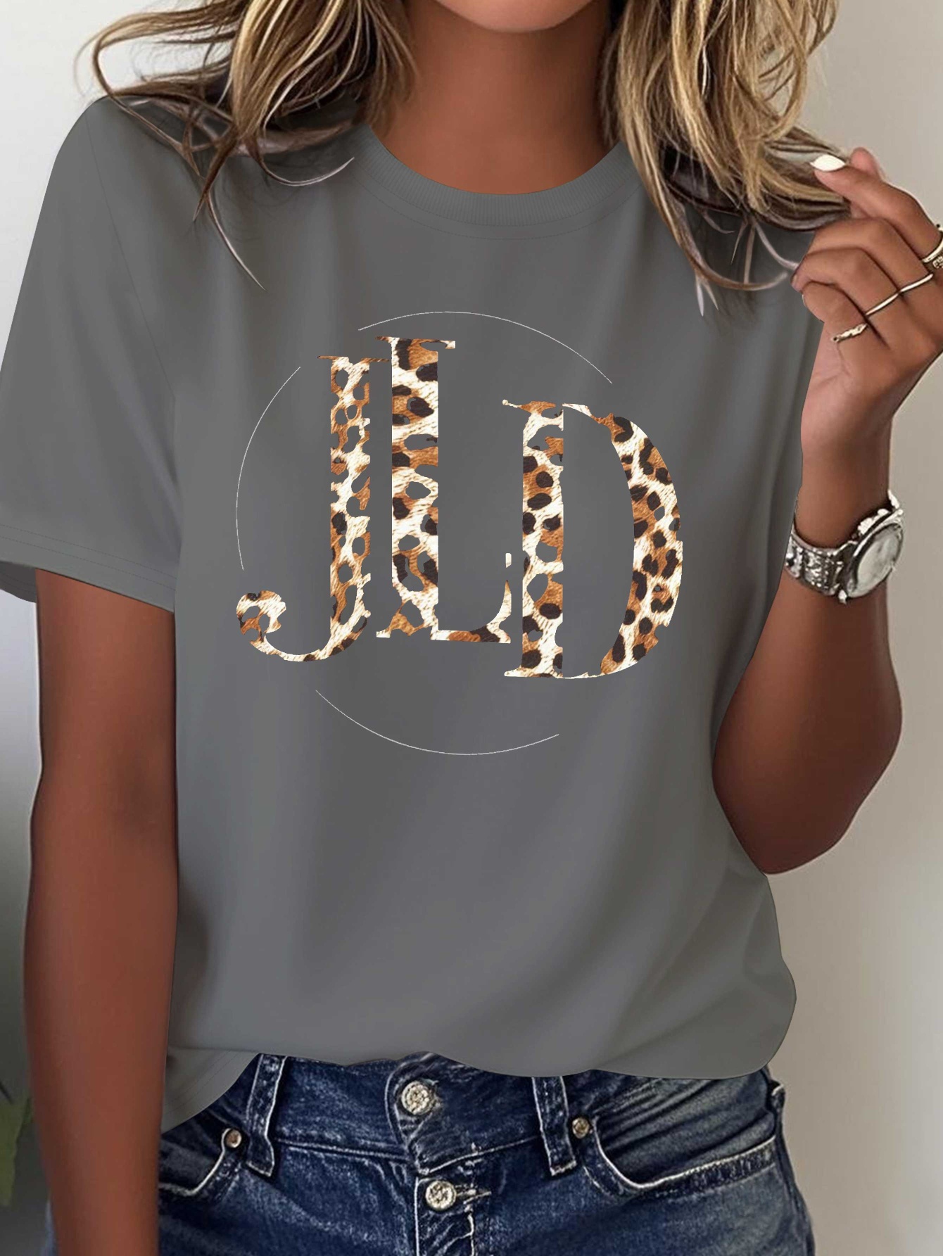 vol jld   レオパードプリント レディースtシャツ