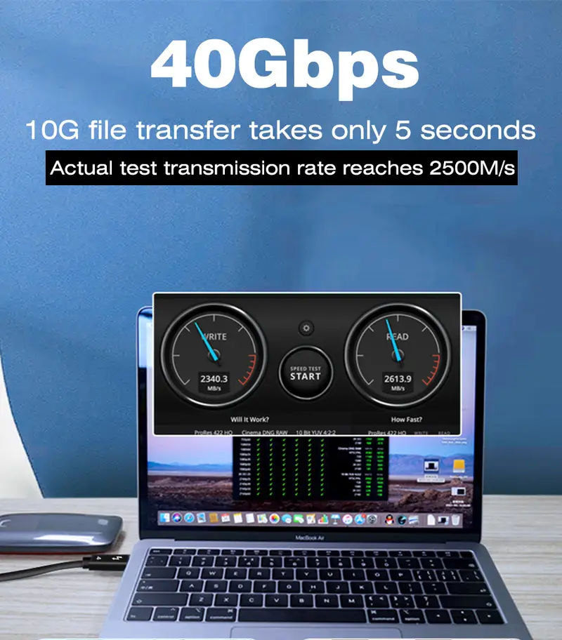 cabo coaxial , thunderbolt 4, tipo c para tipo c, 40 , pd, , carregamento rápido, , 6 pcie masculino para masculino, para , iphone, ipad, detalhes 4