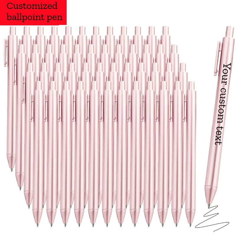 TEMU 10/30/50pcs Custom Plastic Ballpoint Pens, Bulk Order Available, Printed With Text And Logos. Supplies, Gifts For Colleagues And Supervisors,