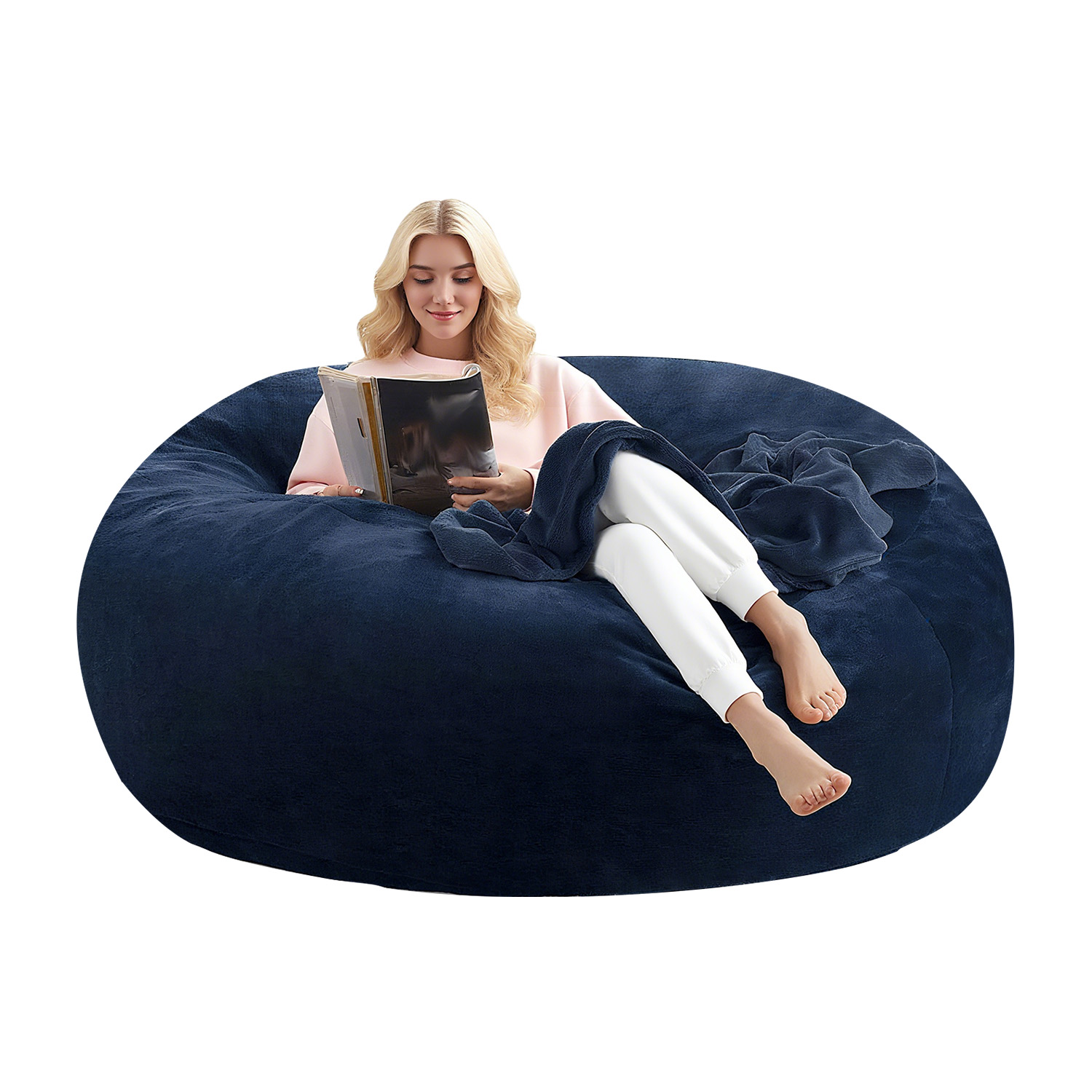 Large 4ft/5ft/6ft Bean Bag Chair Compatible for Adults - Oversized Sofa Bed Lounger with Memory Foam & Micro Velvet Cover, Soft Foam-Filled Furniture, Multi-Color Options (No Assembly) for Living Room, Bedroom - Ideal for Adults & - Image 17