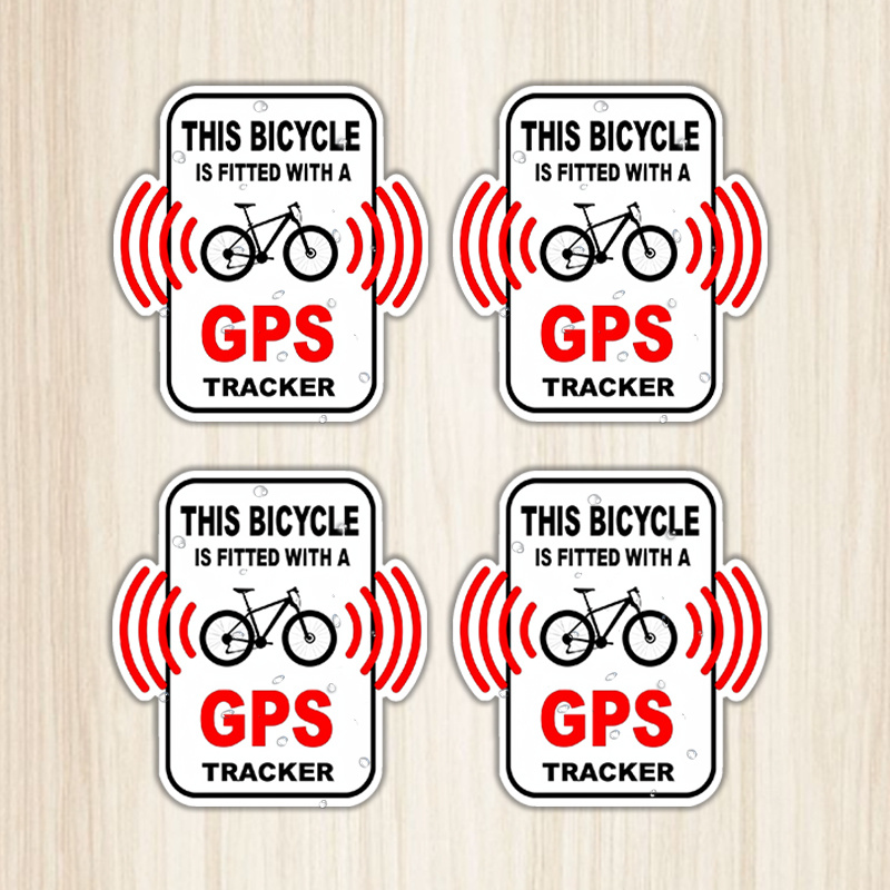 TEMU 4pcs/sheet Bicycle Gps Sticker, Funny Car Sticker Suitable For Bike Security, Travel, Outdoor Use, Easy To Apply, Ideal For Cycling Enthusiasts