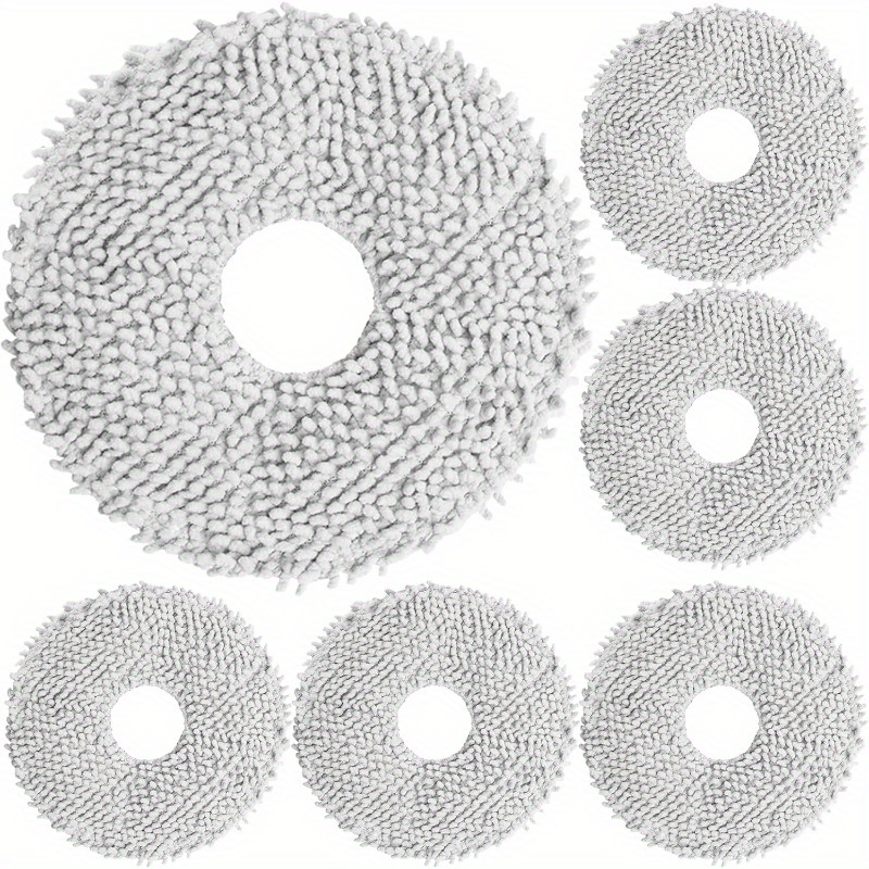 Image of 6pcs Microfiber Mop Cloth Pad For , S, Pro, Plus, Master, Slim, , Edge, Maxv, 10r Robot Vacuum, Washable Mopping Cloth Accessories