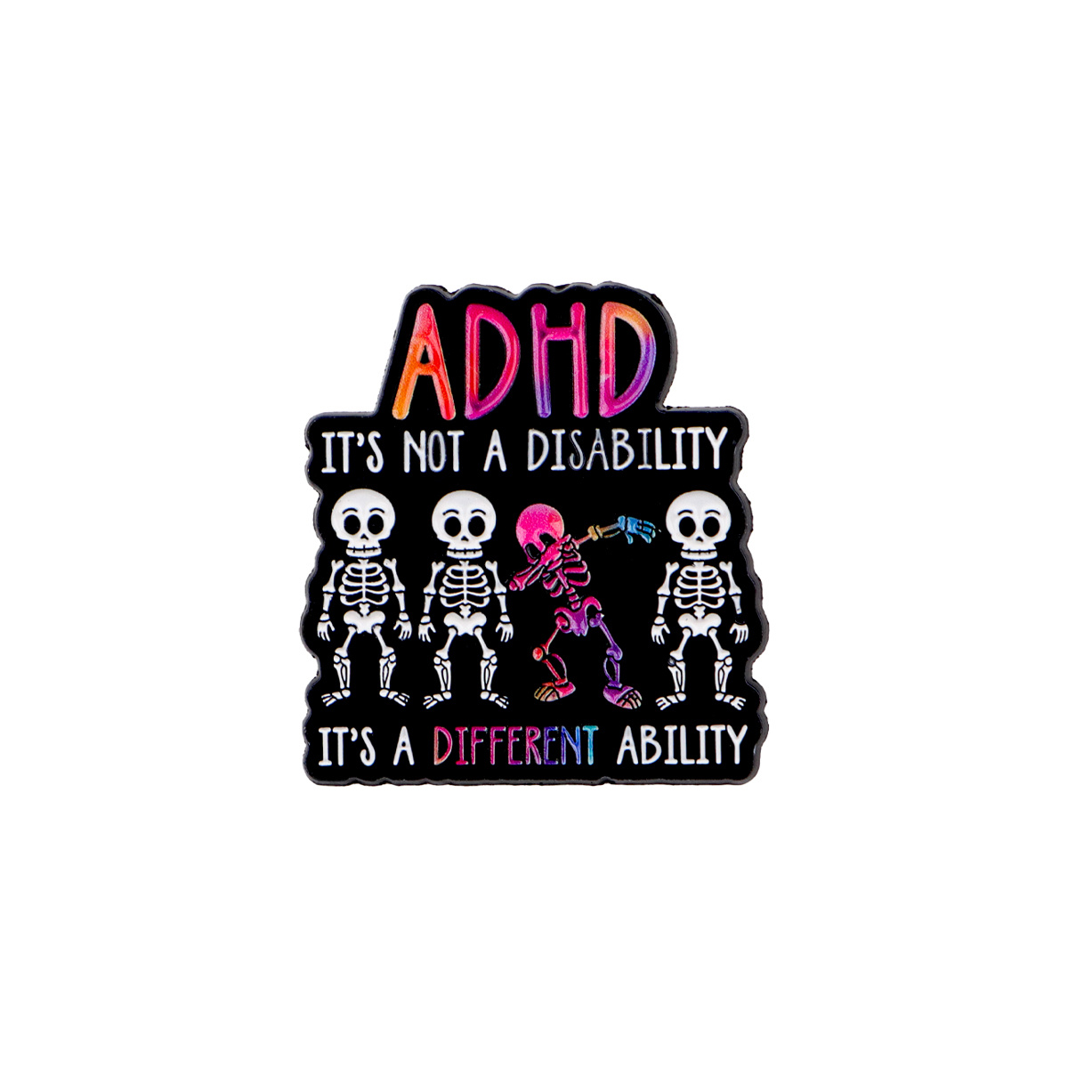 "It's Not a Disability, It's a Different Ability" Cartoon Lapel Pin