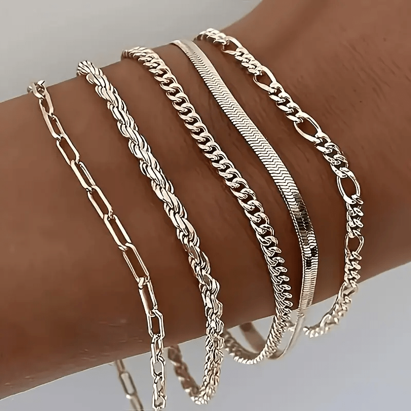 

New 's Cuban Chain Bracelet Minimalist Chain Bracelet Urban Fashion Accessory