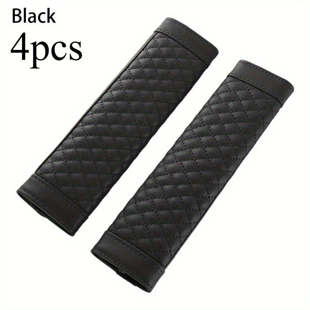 Image of 4pcs Incredibly Durable Car Safety Seat Belt Cover Adjuster Car Safety Shoulder Cover