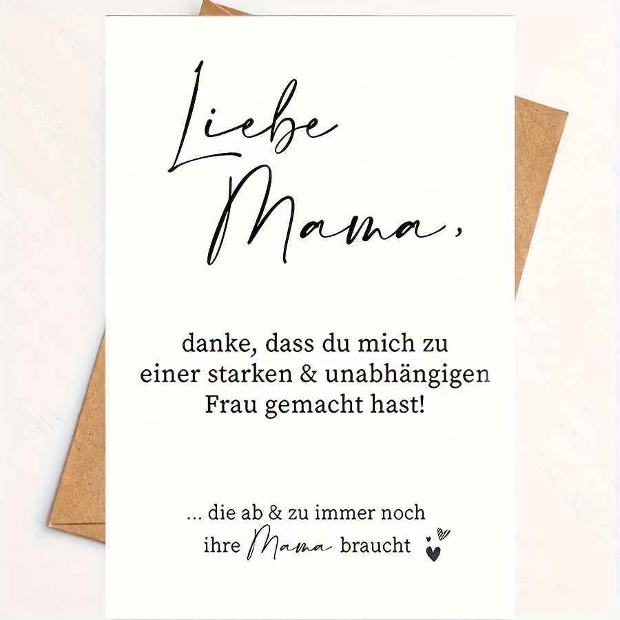 TEMU . bezaubernde Grußkarten im deutschen Stil, für Mama, Oma und Schwestern - eine Wahl für Muttertag und den täglichen Gebrauch, mit einer schönen