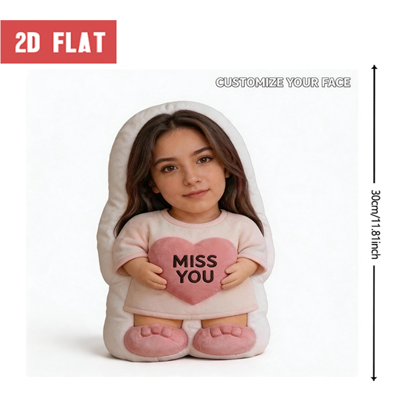 TEMU Custom Personalized Photo Face Pillow, Cute Character Style Custom Shaped Decorative Cushion, Accent Pillow For Sofa & Bedroom, Unique Gift For