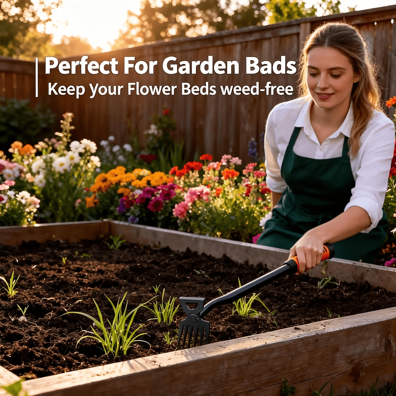 TEMU Heavy-duty Manual Weeding Tool - Long-handled Weeder With Sharp Blade For Root Removal - Suitable For Gardens, , Lawns, And Vegetable Beds -