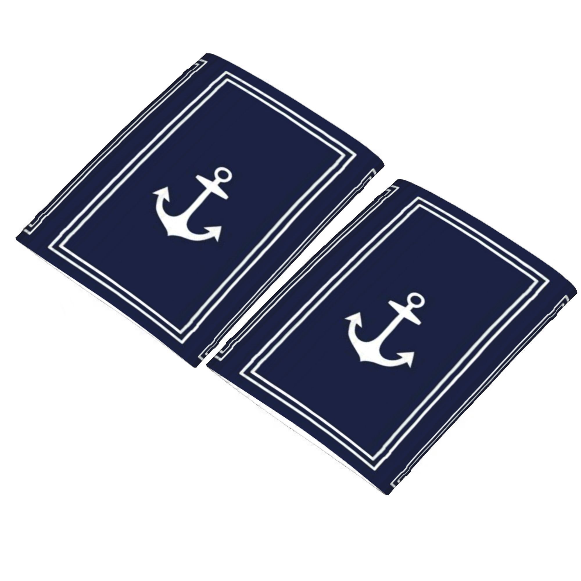 Navy Anchor Minimalist Logo Wristbands, Unisex