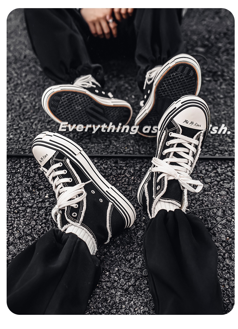Men'S New Versatile Classic High-Top Trendy Youth Canvas Shoes for Outdoor Casual Wear.