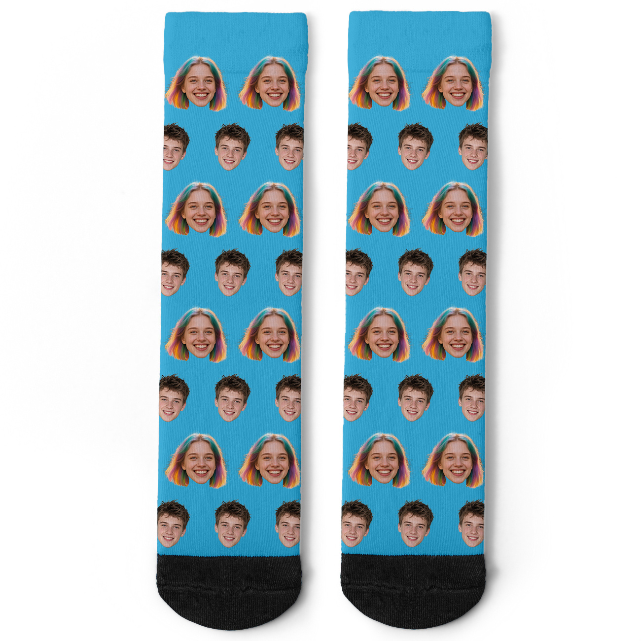 TEMU 1 Par de Calcetines de Media Caña Personalizados con Cara para Mujer, Calcetines Personalizados con Foto de Pareja y Atractiva, Calcetines de