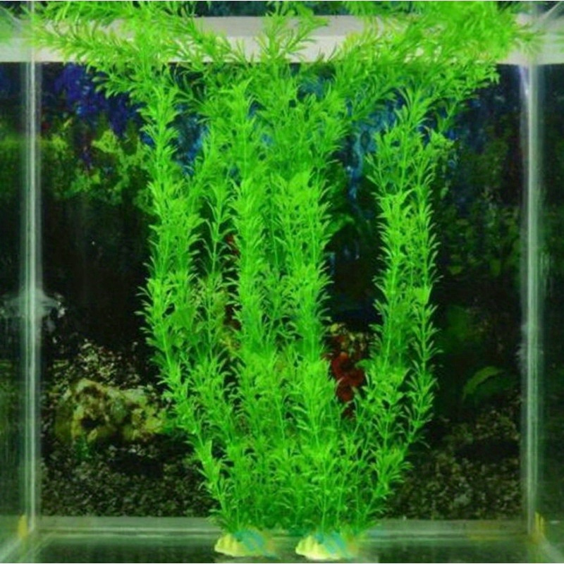 3pcs Artificial Aquarium Plants, Abs Plastic Water Plant Decoration, Realistic Fish Tank Aquatic Plants Decoration