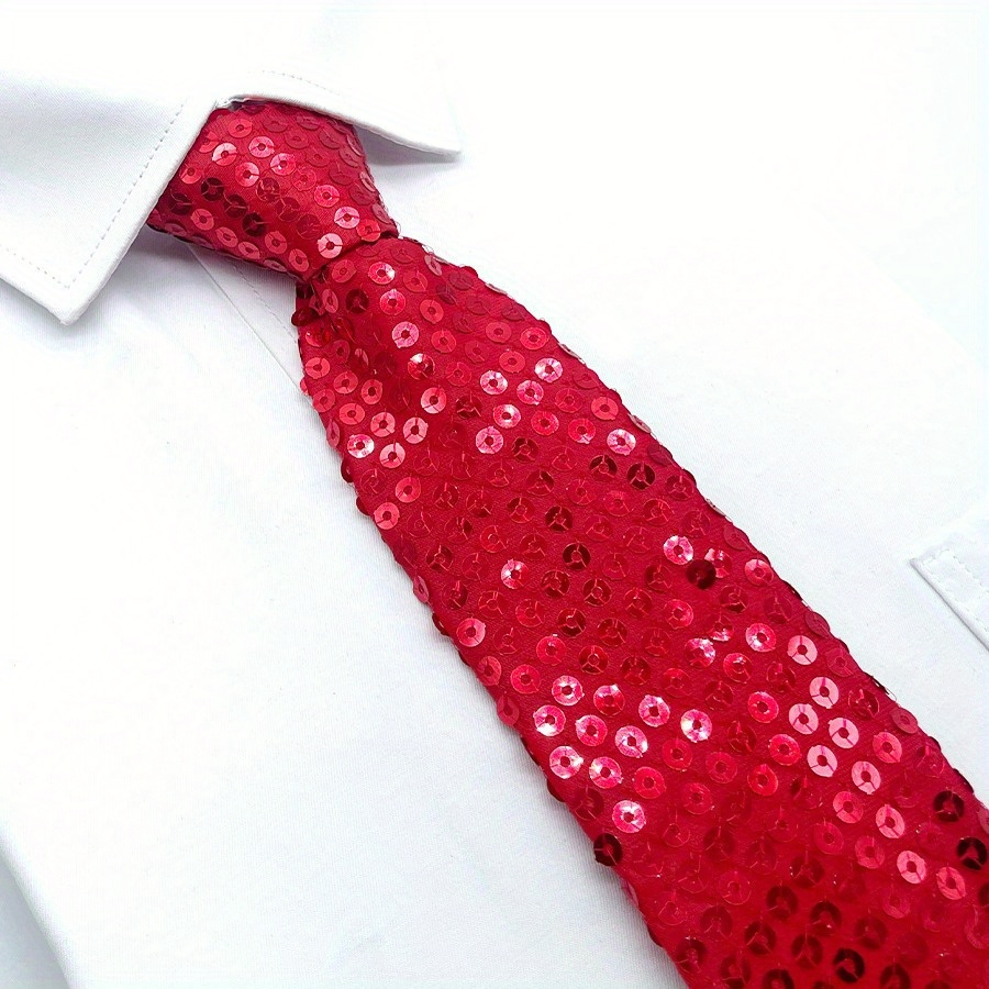 sequin christmas tie