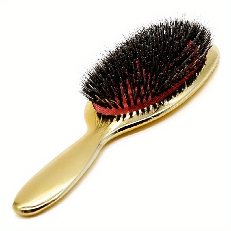 E-shop Gold- Silberfarbene Paddel-Haarbürste, Ovale -Statische Haarkamm, Frisier-Massagekamm