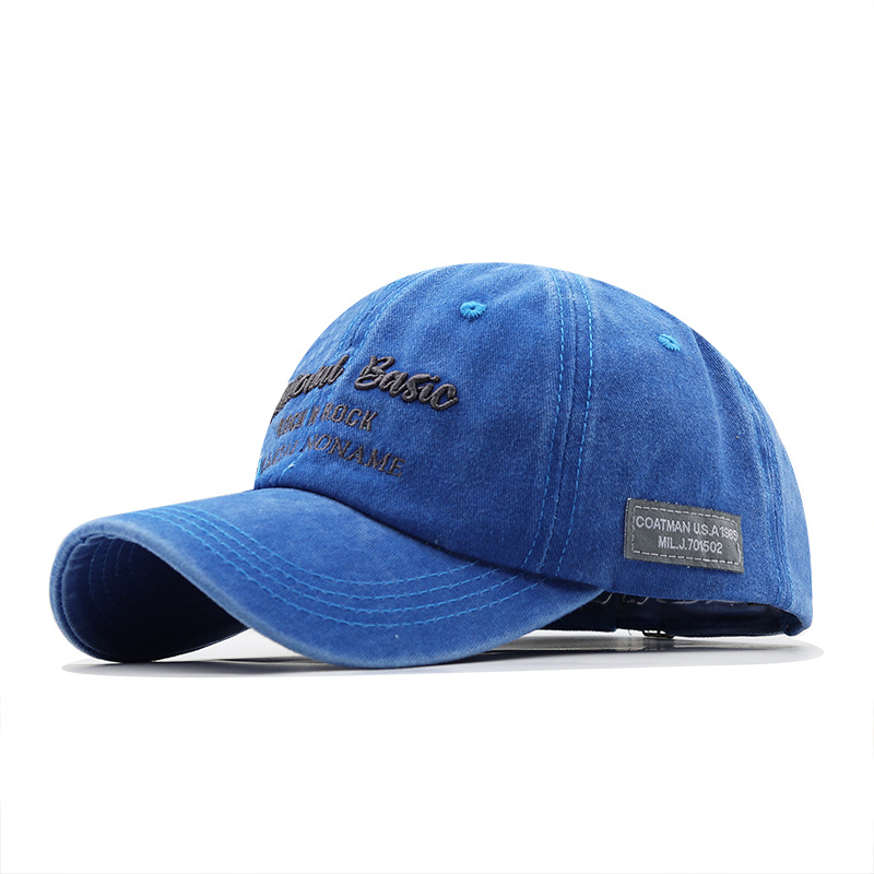 TEMU Simple Washed Distressed Small Letter Baseball Cap For Men And Women, Outdoor Snapback Hat