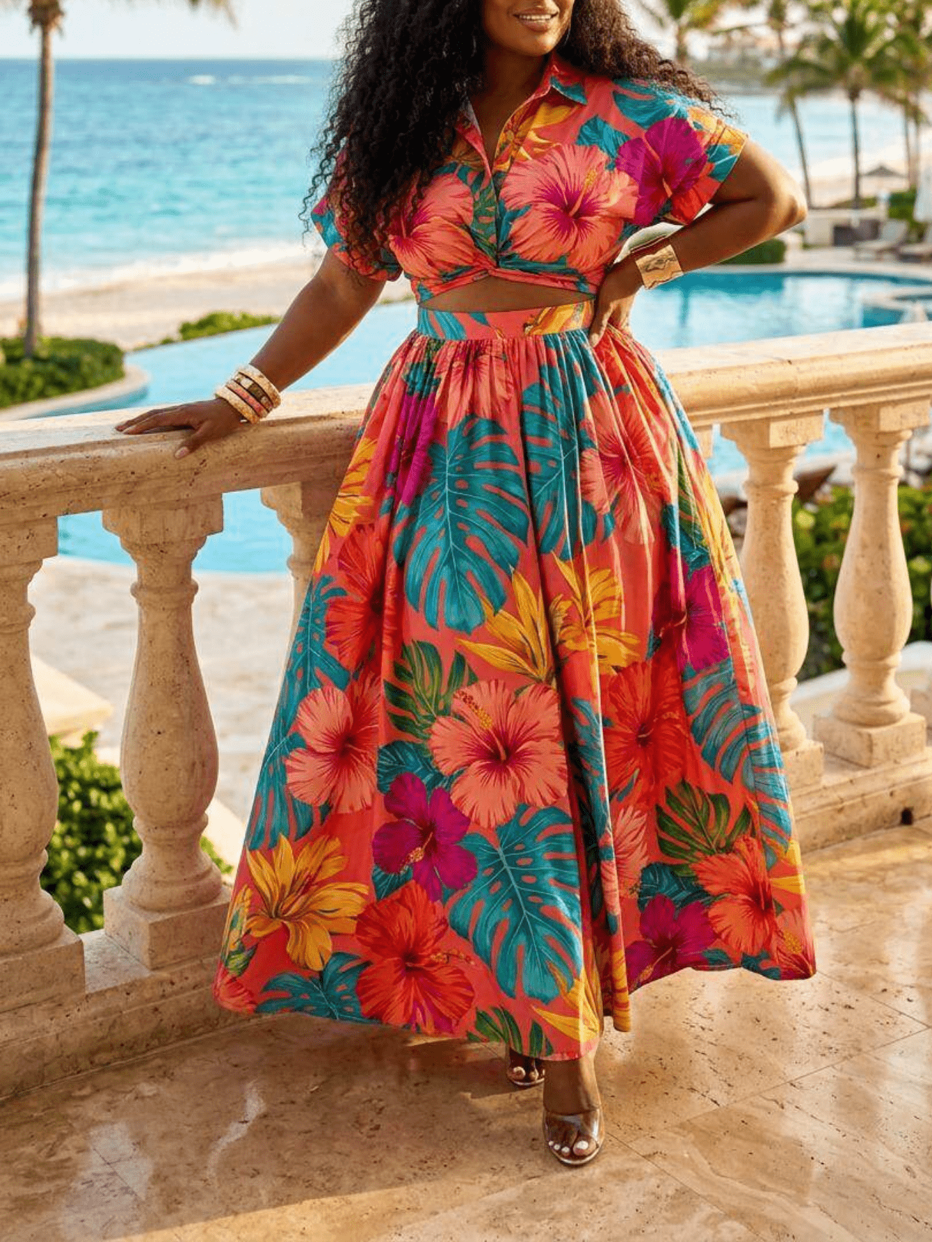 caribbean outfits for women sold on Temu United States