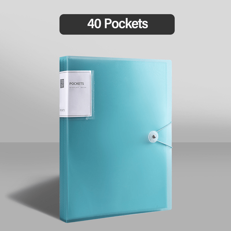 Image of Portfolio Binder With Plastic Sleeves, Pocket Portfolio Folder With Clear Sheet Protectors, Display /40/60/100 Pages Book, Presentation Book For Artwork, Document Organizer, Scrapbooking Storage