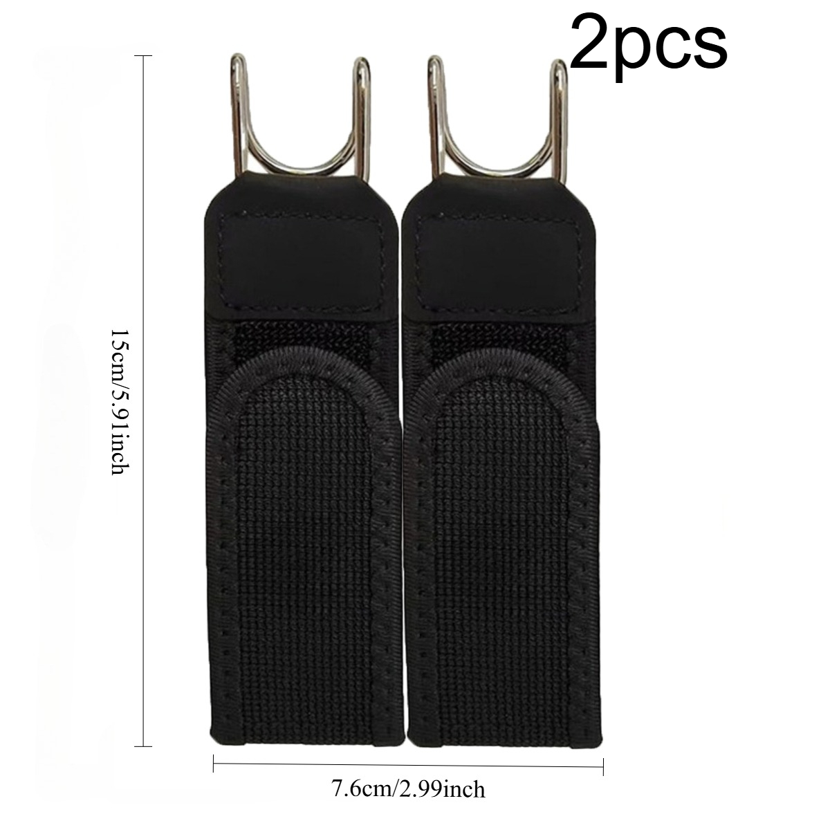 TEMU 2pcs Invisible Buckle-free Elastic Polyester Belts, Tactical Metal Hook Belts, Adjustable Comfortable , No Buckle, Non-constricting Waist,