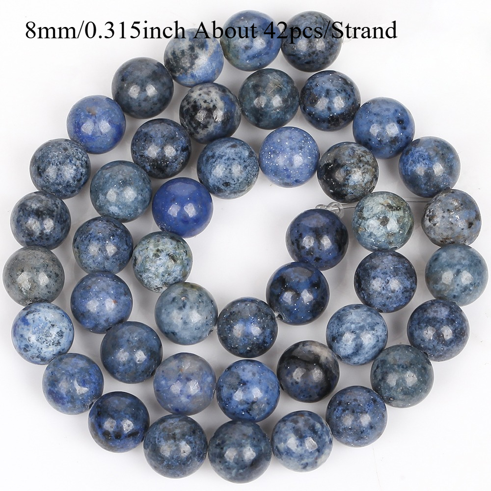 TEMU Perles en Naturelle de Dumortiérite ASVRAI 6-10mm - Bleu Foncé Adaptées à la Création de Bijoux DIY, pour Bracelets et DIY, Perles Naturelles