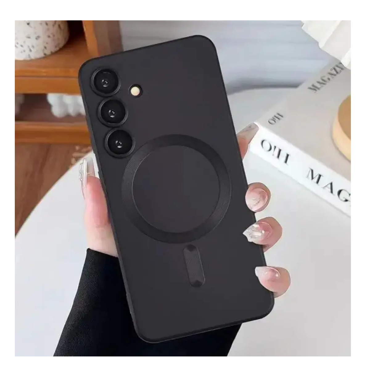 

Luxury Magnetic Transparent Phone Case Suitable For A16 26 36 06 15 25 35 55 06 05s Case, Shock-absorbing Phone Case