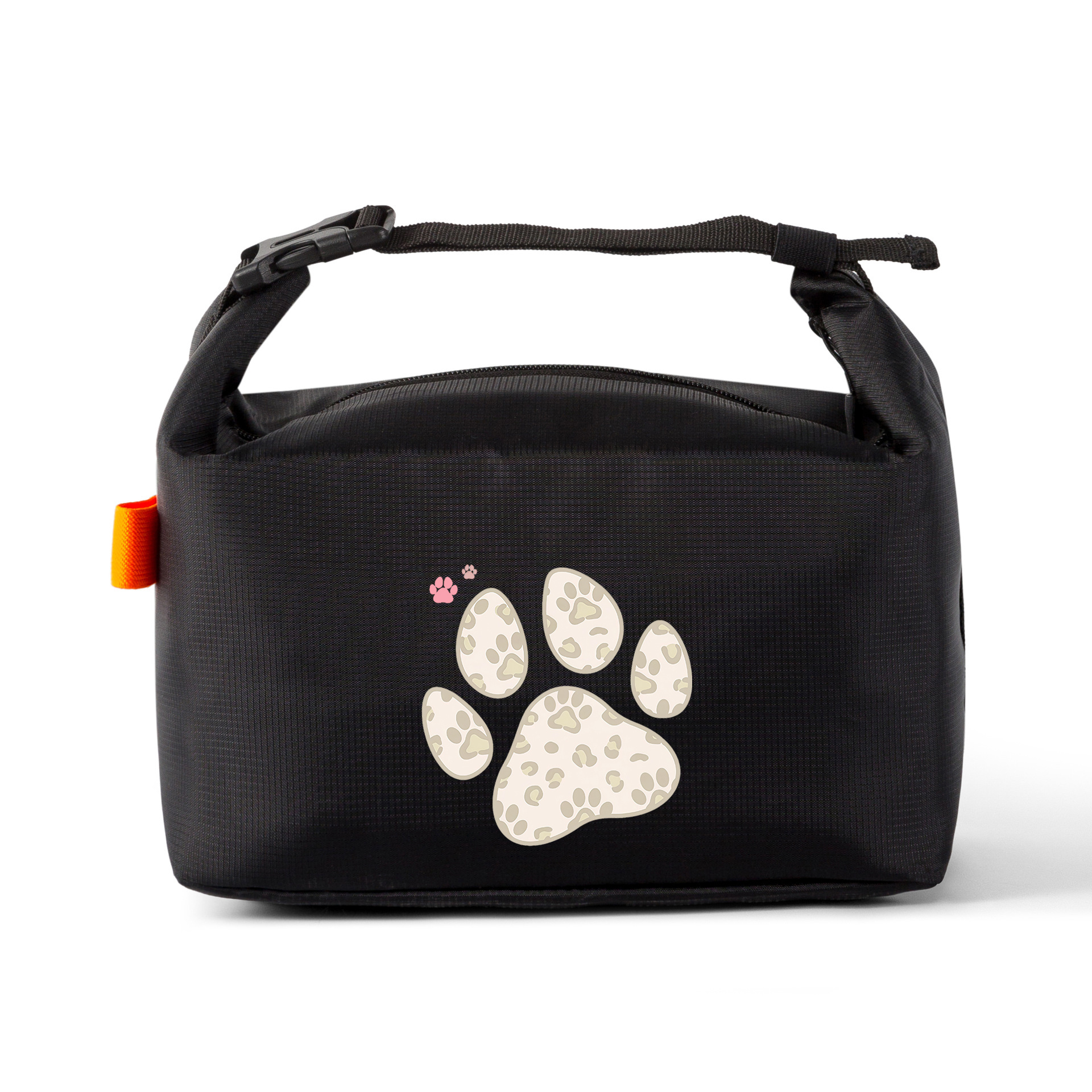TEMU Cartoon Dot Dog's Paw Insulated Lunch Bag | Small Thermal Tote With Sturdy Handle, Non-food Contact, Suitable For Work Picnic, & Adults, Hand