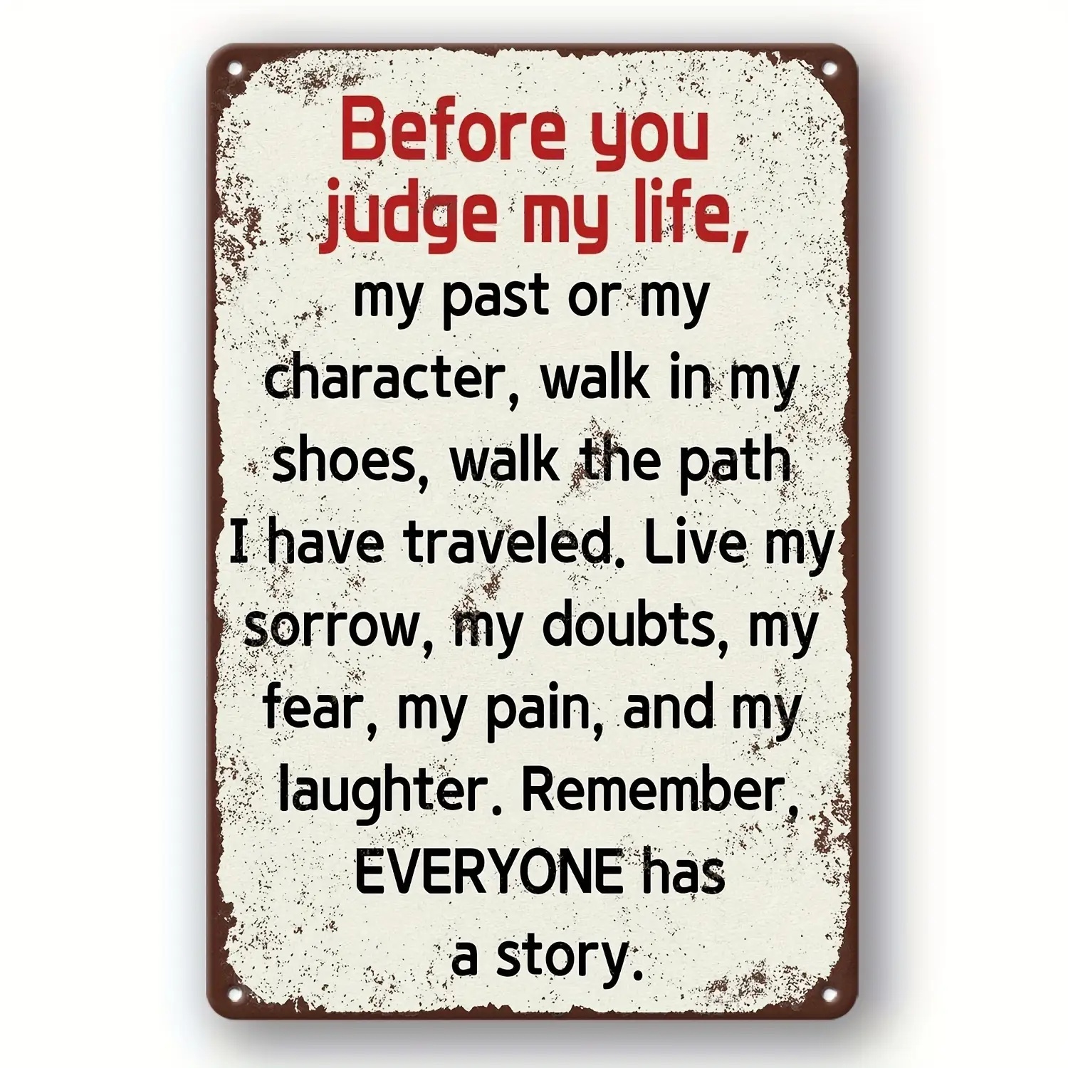 TEMU 2d Flat, 2d Flat Wooden Inspirational Quote Wall Decor, Retro Wooden Board Art With Pre-drilled Holes, With Hemp Rope, Easy To Hang - Perfect