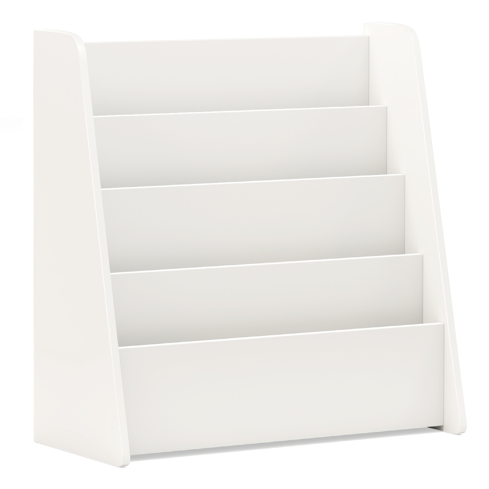 4-tier Kids Bookshelf, Front Facing Children Display Bookcase With Deep Compartments, Magazine Storage Rack For Kids Bedroom, Playroom