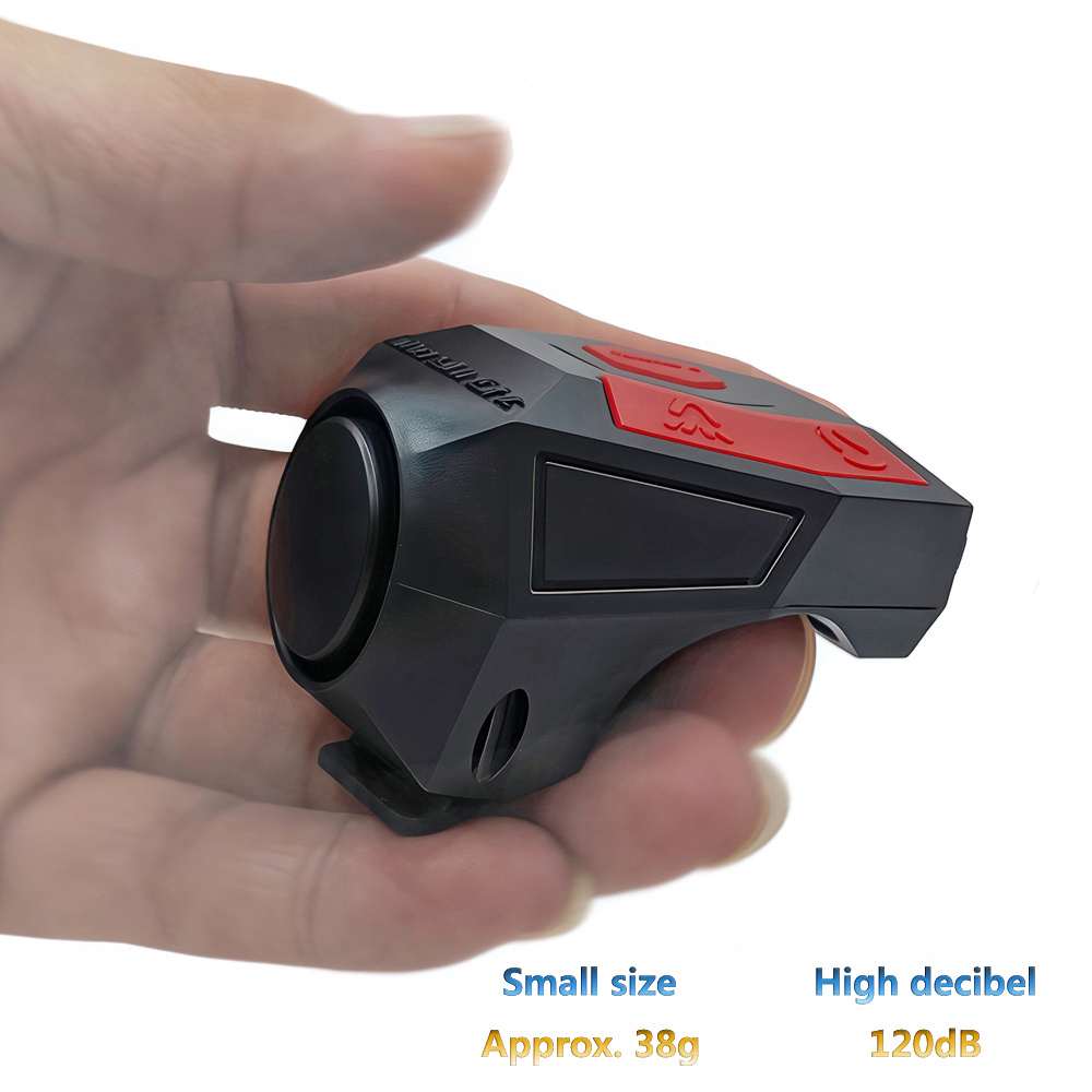 1 buc. Claxon Bicicletă Reîncărcabil | Alarmă Anti-Furt Puternică de 120db pentru Ciclism și Trotinete, Alimentare USB, Material ABS Durabil, Perfect pentru Ciclism în Aer Liber