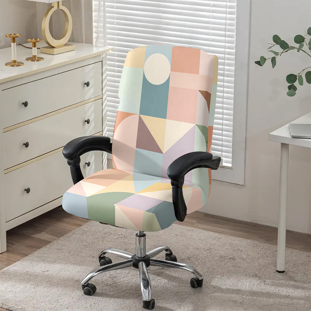 TEMU Juego de 1 para silla de bloques de color macaron Morandi, adecuada para silla de oficina, dormitorio y gaming, nórdica minimalista elástica,