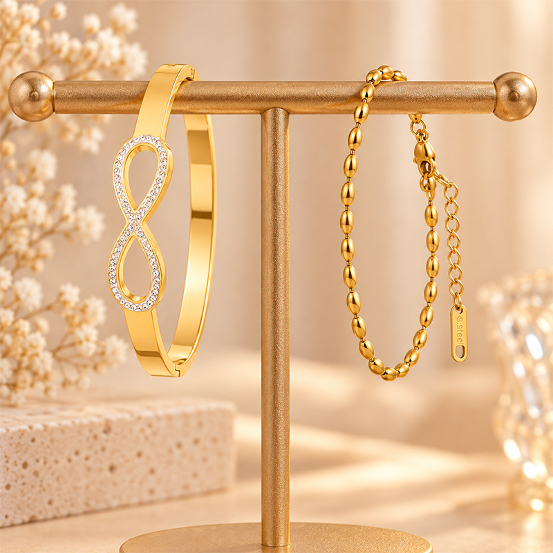 2pcs Beaded Stackable Bracelet Set for Weddings & Parties
