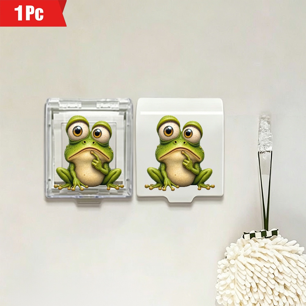 Cute Frog Cartoon Plastic Outlet Cover, Funny Animal Protector