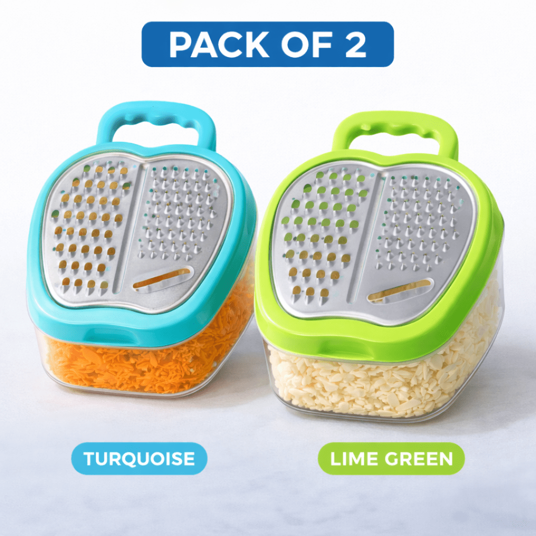   vegetable grater with container multi functional stainless steel slicing shredding and wiping dual purpose device suitable for fruits and vegetables