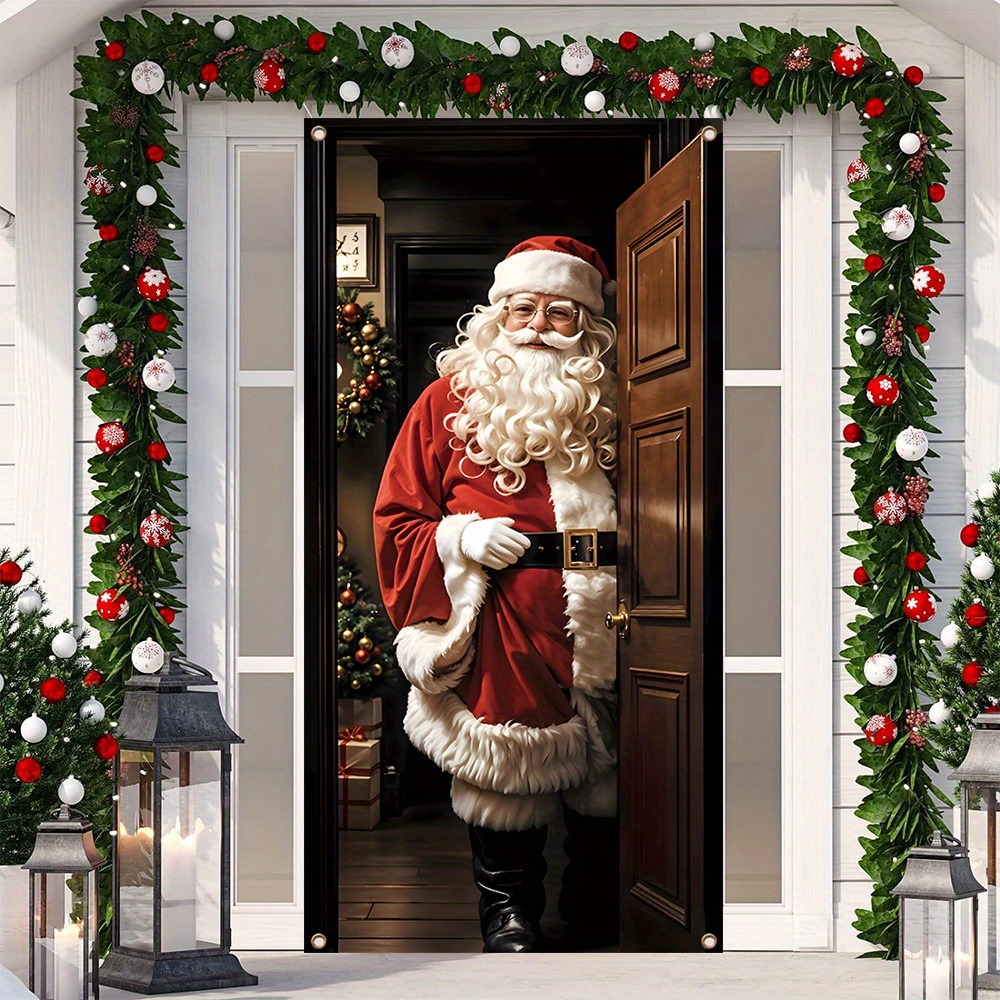 

1pc Christmas , Polyester Decor, 70x35 , Seasonal Entryway Decoration For Christmas And New 's , Universal , No Needed