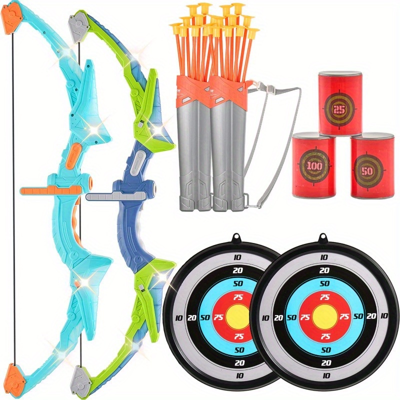 

Sinjee 2- Led Lights, 20 Suction Cup Arrows, 2 , 3 Shooting , 2 Manual Hanging 6+ - Metal, Uncharged, No Battery Required