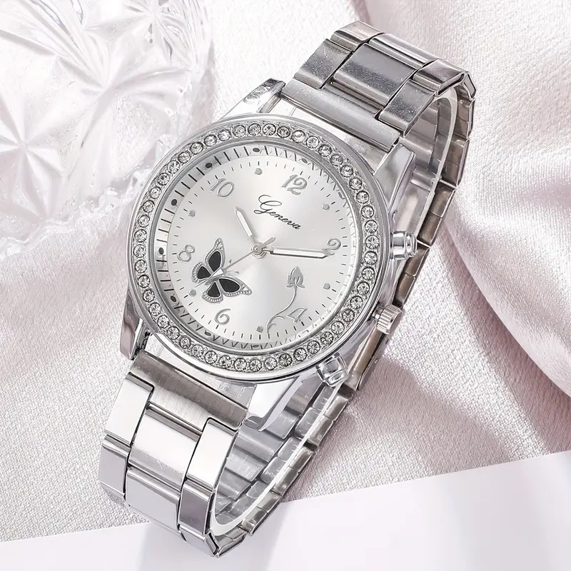1pc Women's Elegant Round Dial Quartz Watch - Ideal Gift For Her