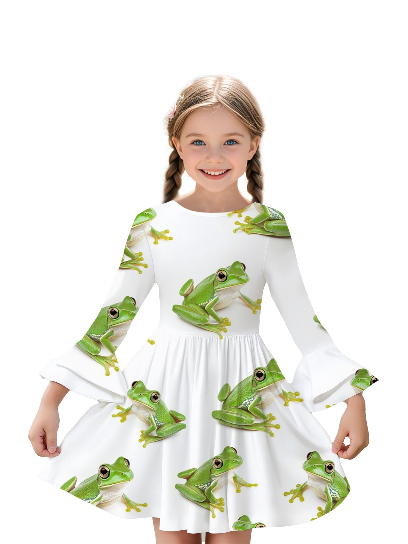 chinese dress ladies Colorful Frog Print