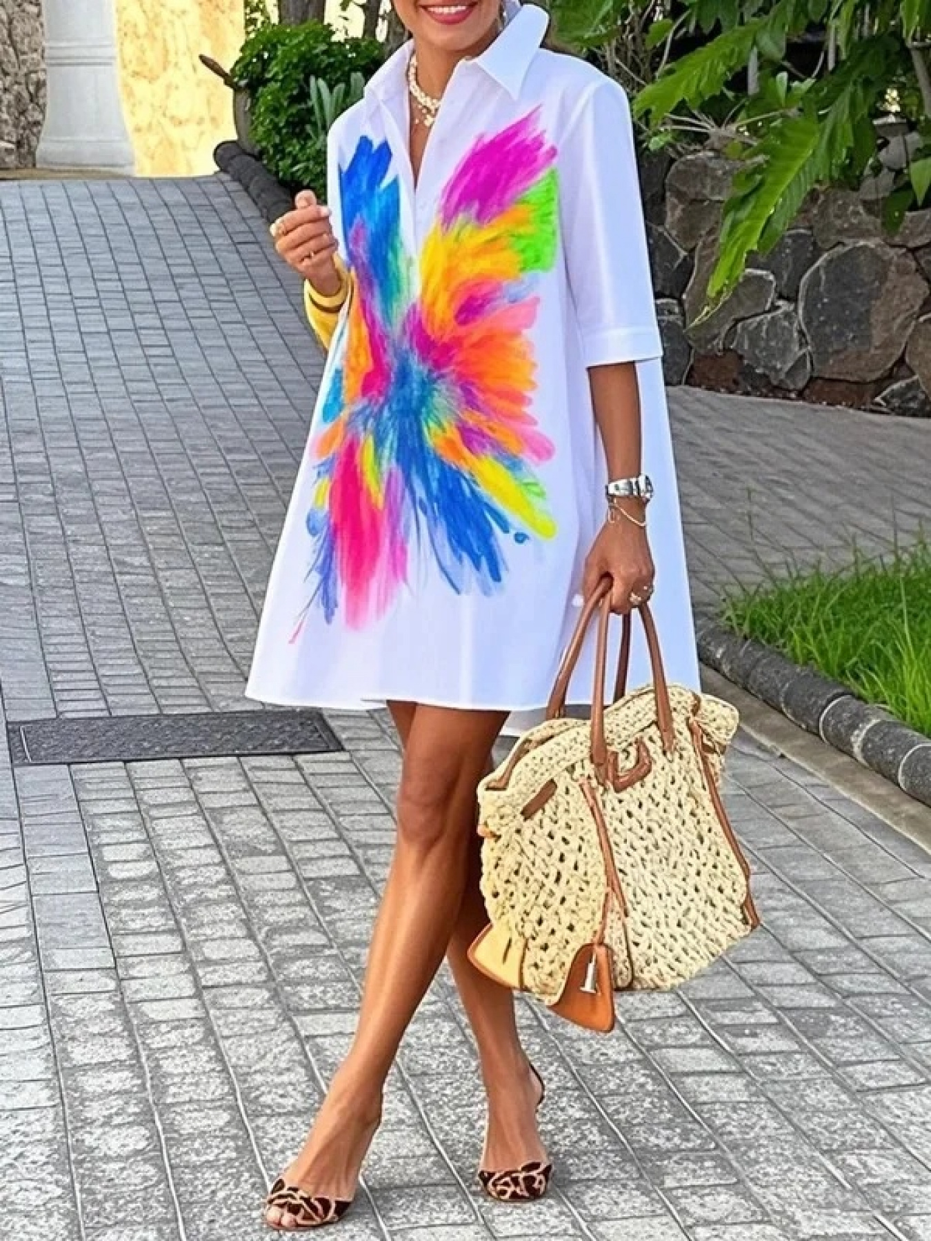 multicolor dress sold on Temu United States