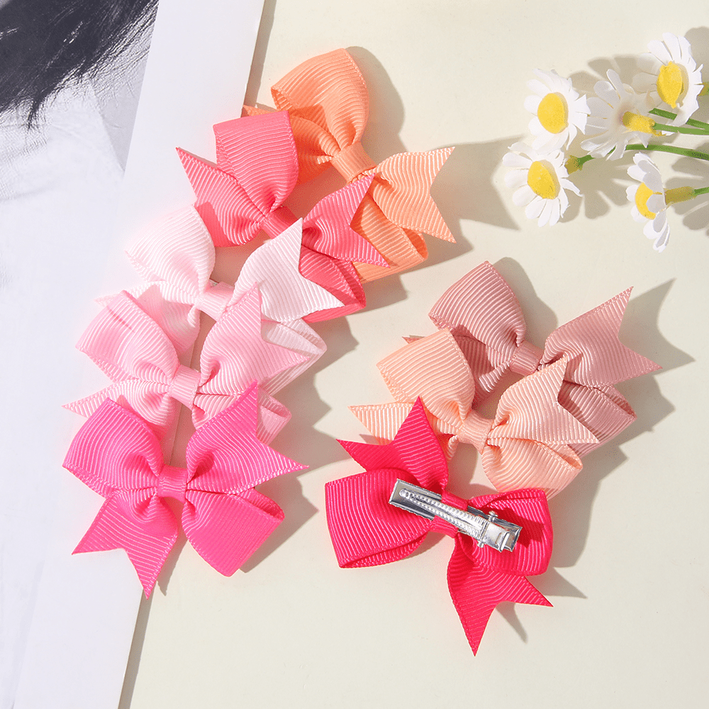 set de 6 pinzas para el cabello con mariposas de color  , ideales para uso   y casual en cualquier temporada, colores surtidos
